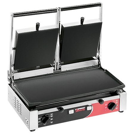 34A3441105SI PD LL Double Panini Grill With Smooth Plates - 10in X 20in Cooking Surface